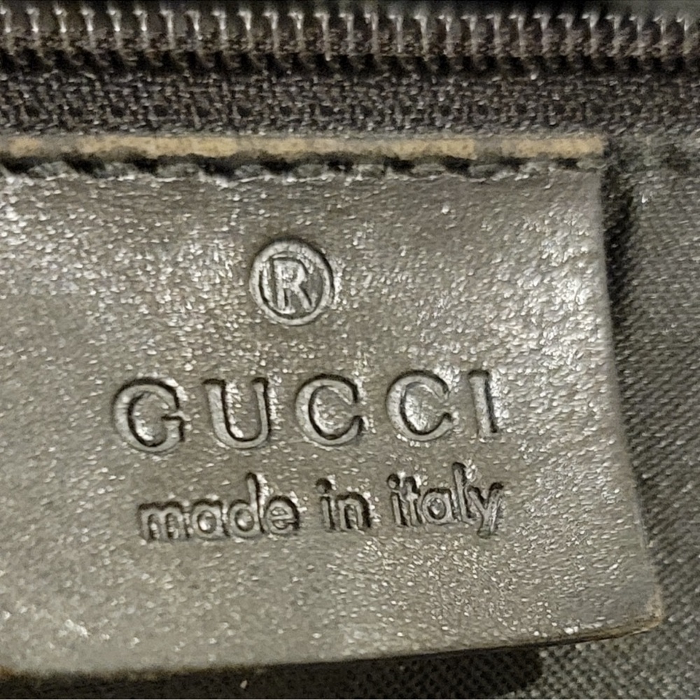 Authentic Gucci Black GG Monogram Nylon Canvas Hobo Vintage Bag. MA199 - Picture 14 of 16